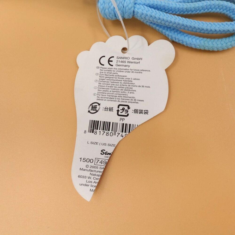 Vintage 2005 Sanrio Hello Kitty Chococat Flip Flops Womens Size Large Blue - Picture 7 of 12